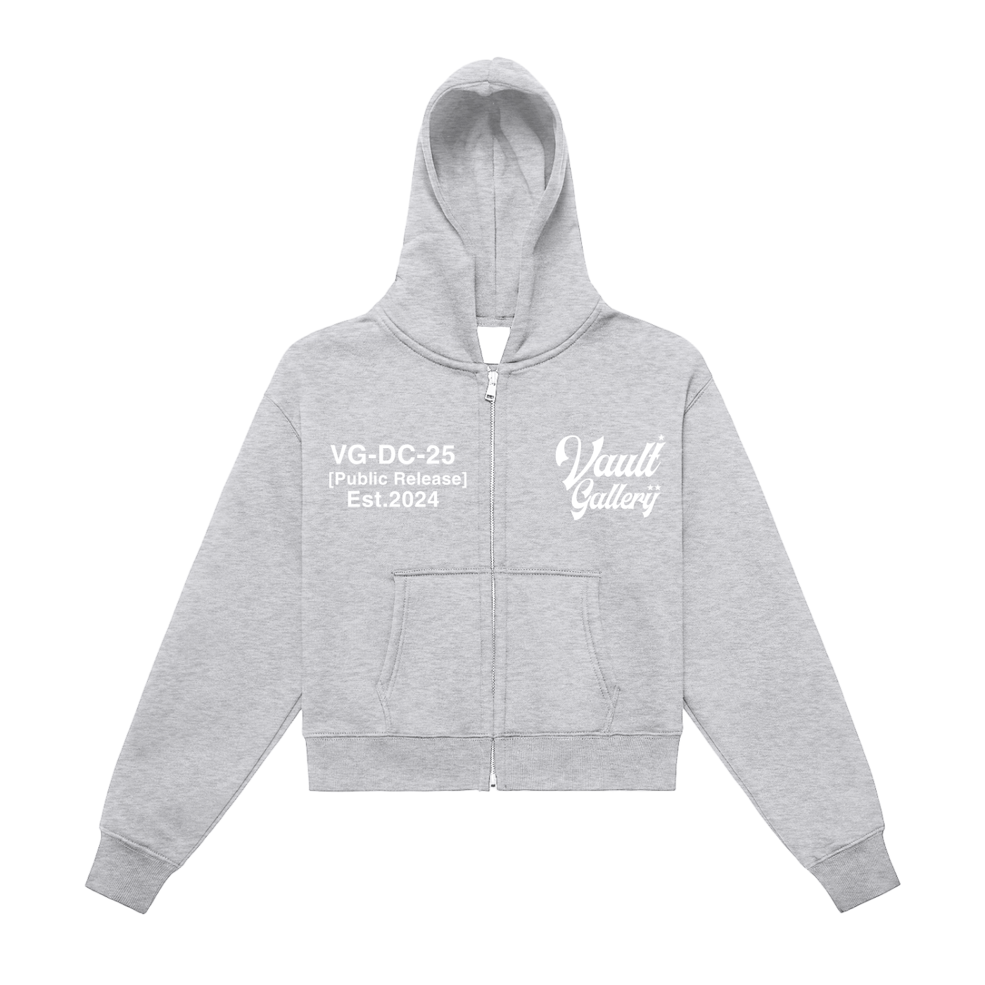 Based Out Of Chicago Womens Cropped Hoodie Grey