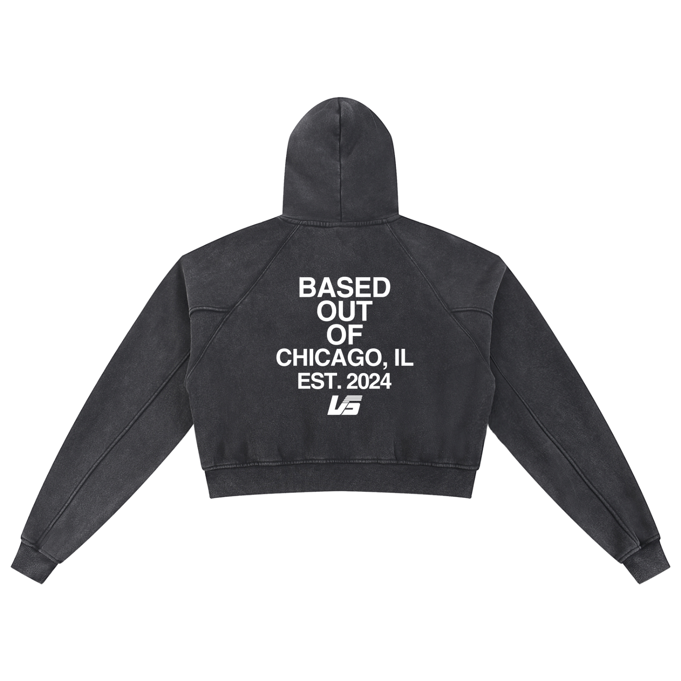 Vault Gallery Cropped Hoodie Black