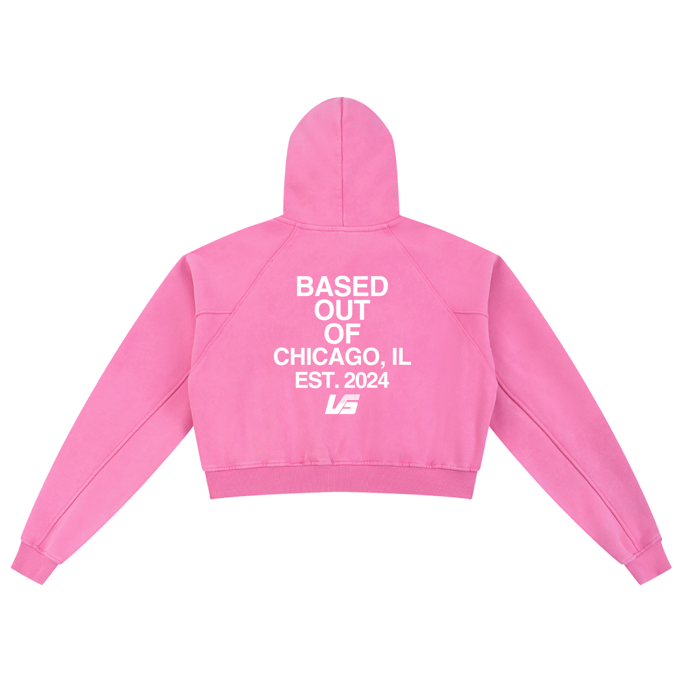 Vault Gallery Cropped Hoodie Pink