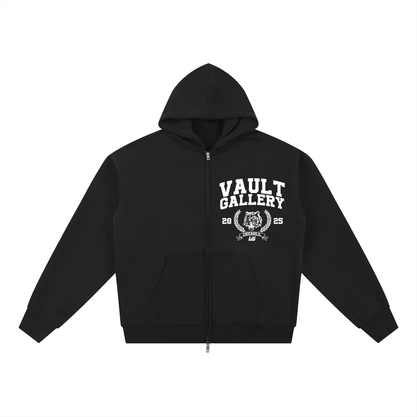 Gallery University Zip Up Black