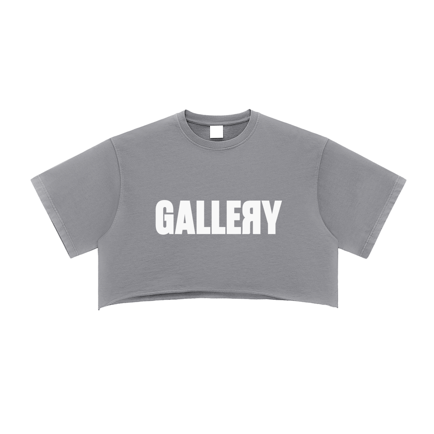 Snow Washed Raw Edge Crop Top