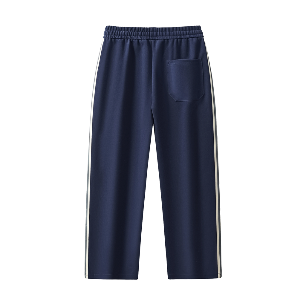 Vault Gallery Side-Stripe Straight-Leg  Pants (Royal Blue)