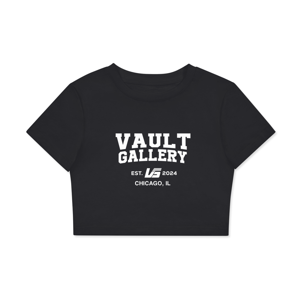 Vault Gallery Womens Cropped T-Shirt Black