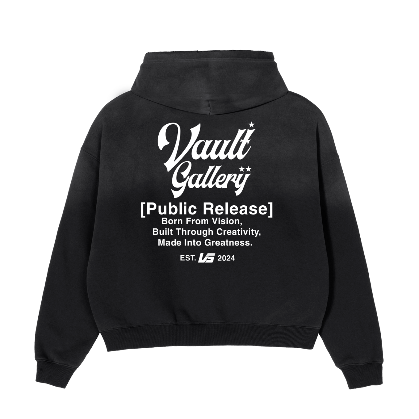 Creativity Breeds Greatness Distressed Hoodie Black