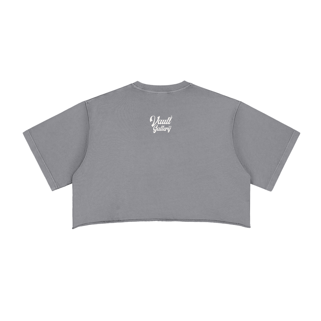 Gallery Crop Top - Washed Grey
