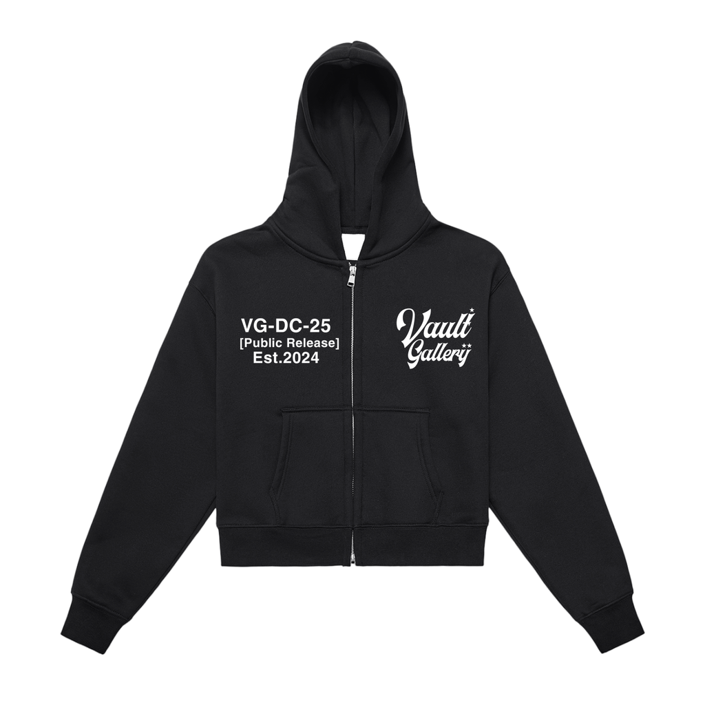 Based Out Of Chicago Womens Cropped Hoodie Black