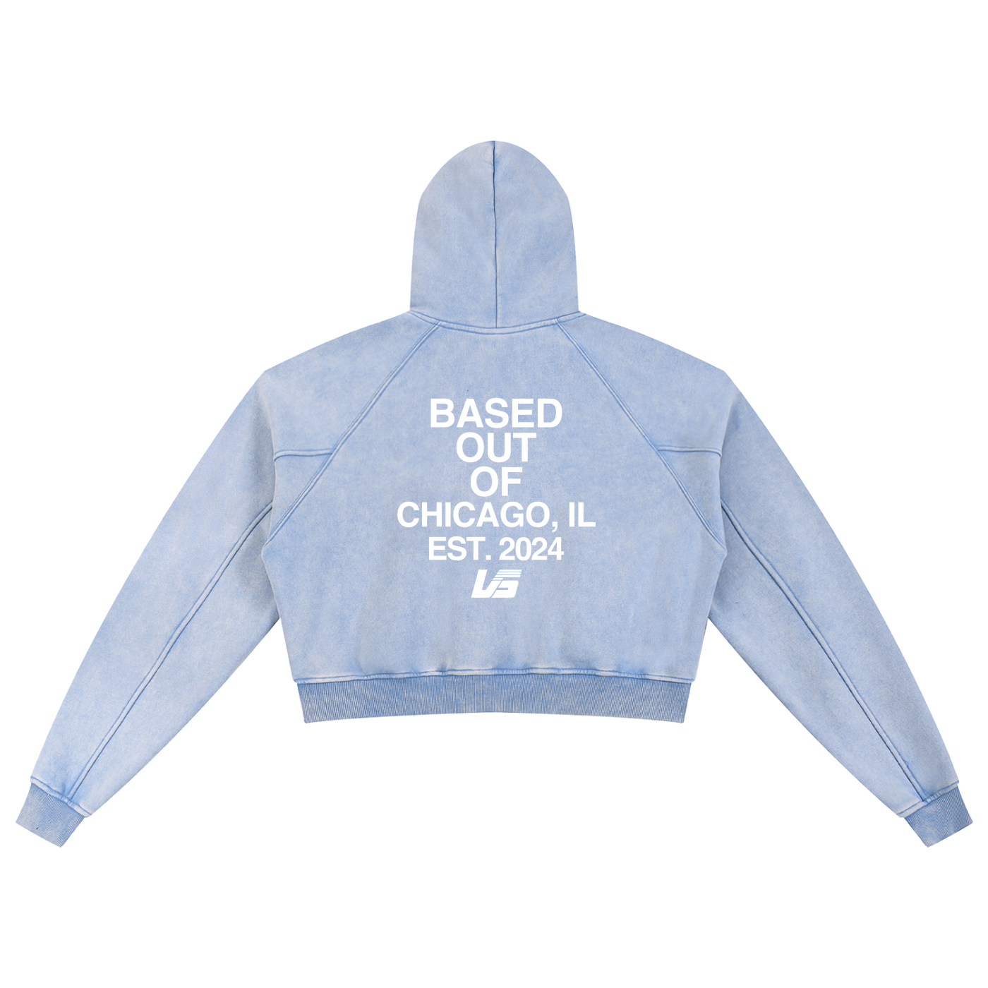 Vault Gallery Womens Hoodie Washed Blue