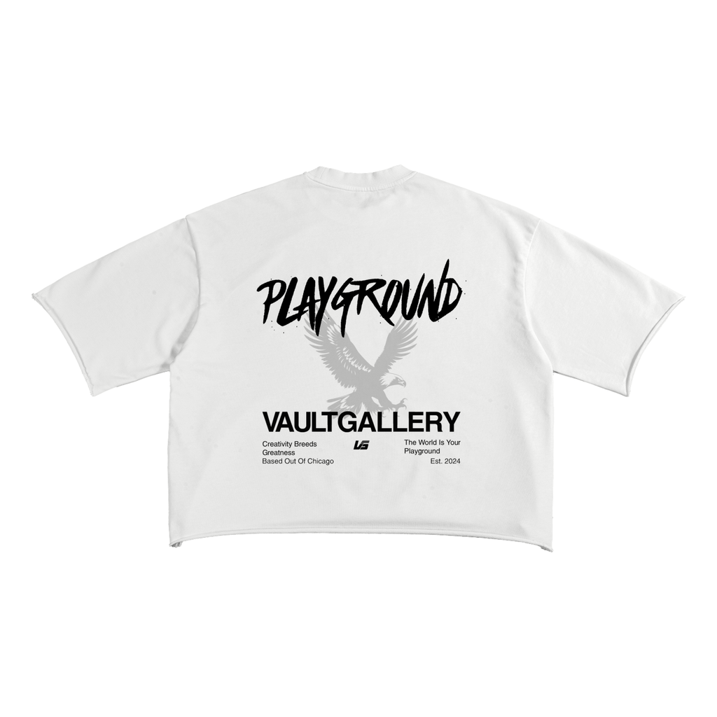 Playground Raw Edge Tee White