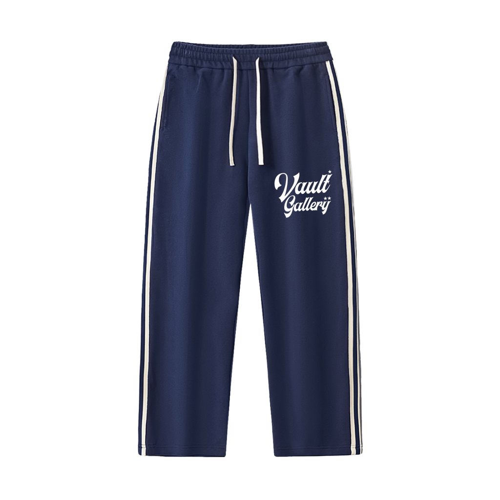 Vault Gallery Side-Stripe Straight-Leg  Pants (Royal Blue)