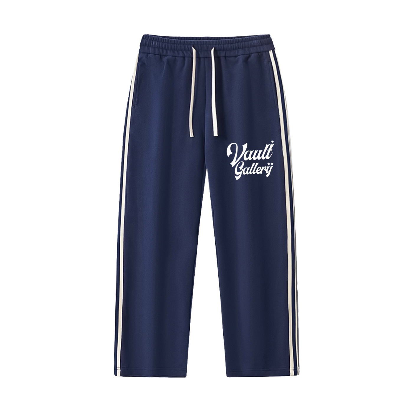 Vault Gallery Side-Stripe Straight-Leg  Pants (Royal Blue)