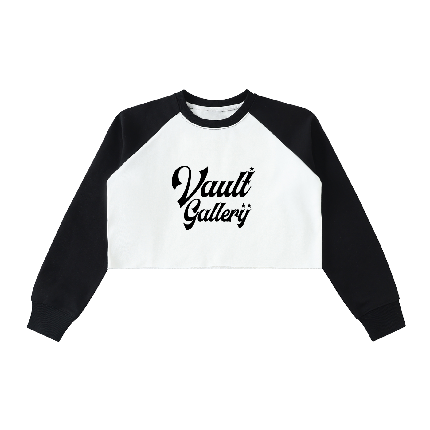 Vault Gallery Color-Block Cropped Sweatshirt