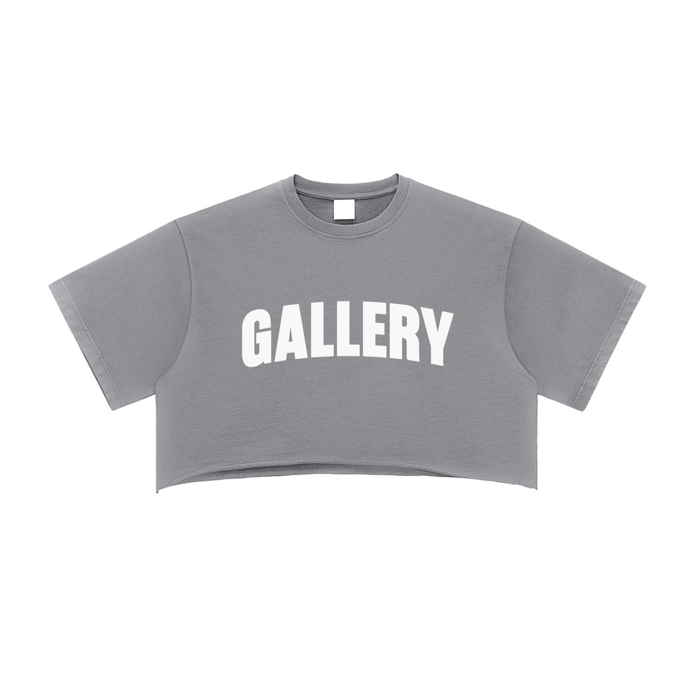 Gallery Crop Top - Washed Grey