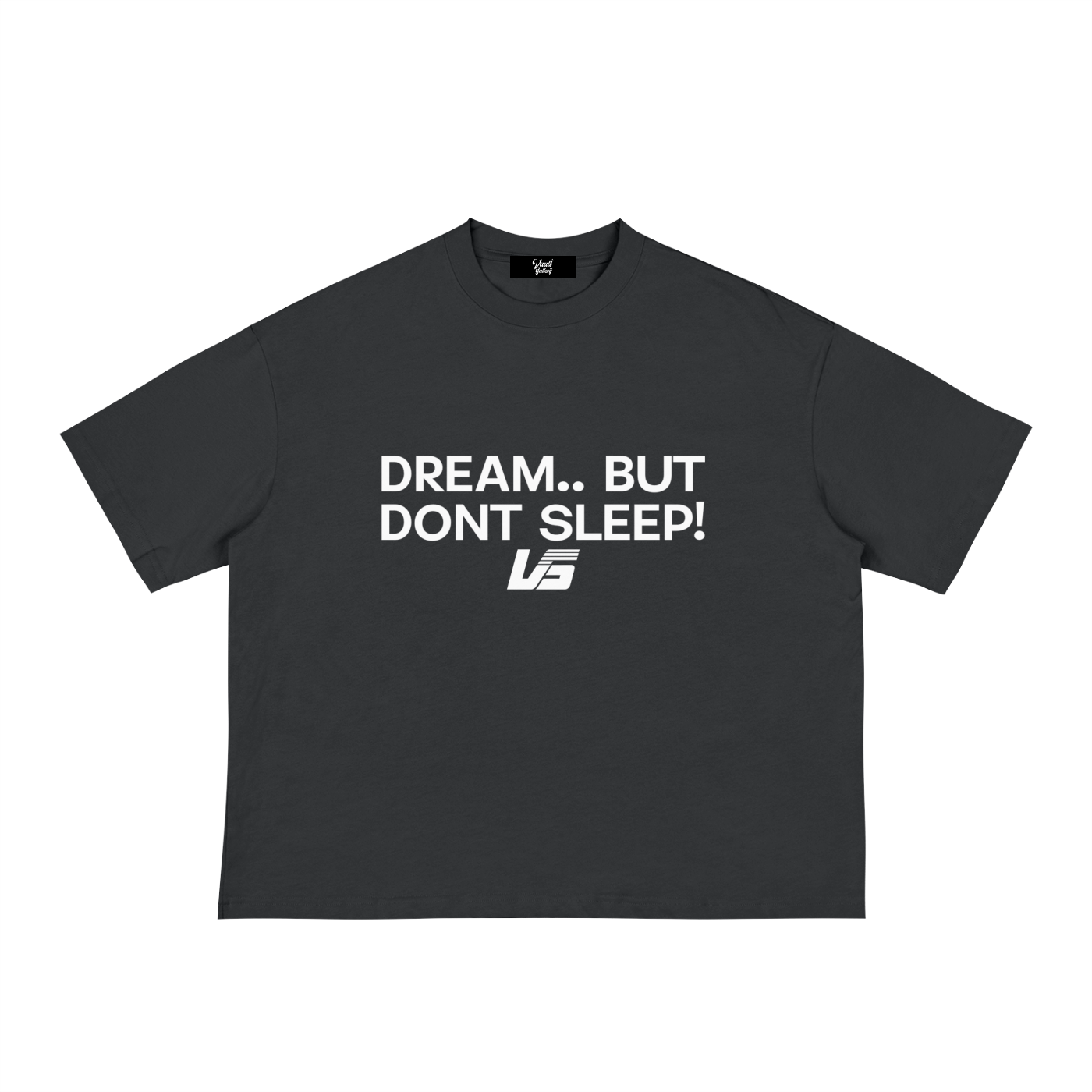 Dream But Don't Sleep Boxy Tee Black