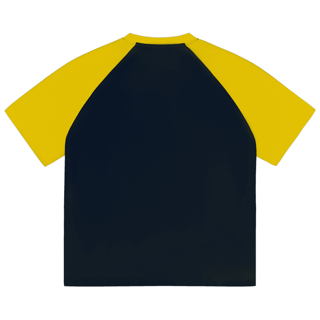 Color-Blocked VG Collegaite Tee - Blue and Yellow