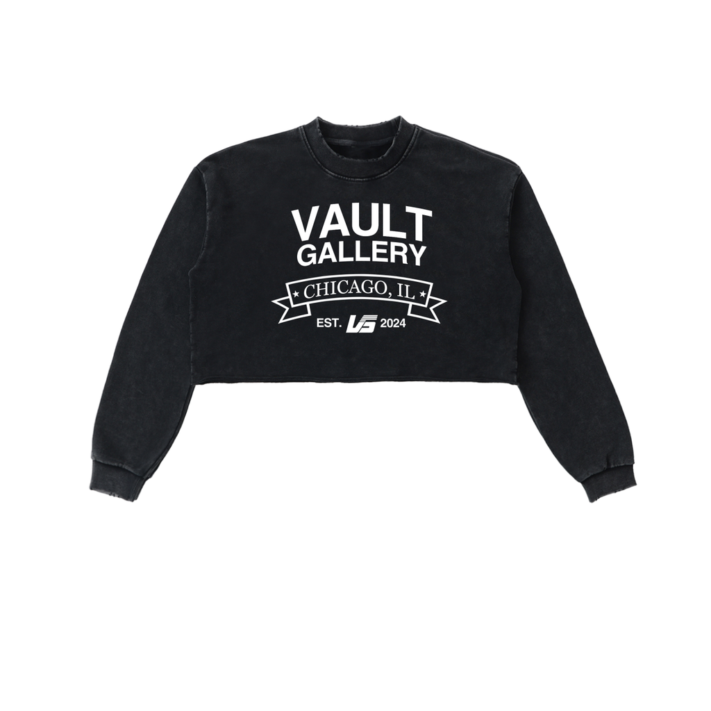 Vault Gallery Washed Cropped Sweatshirt