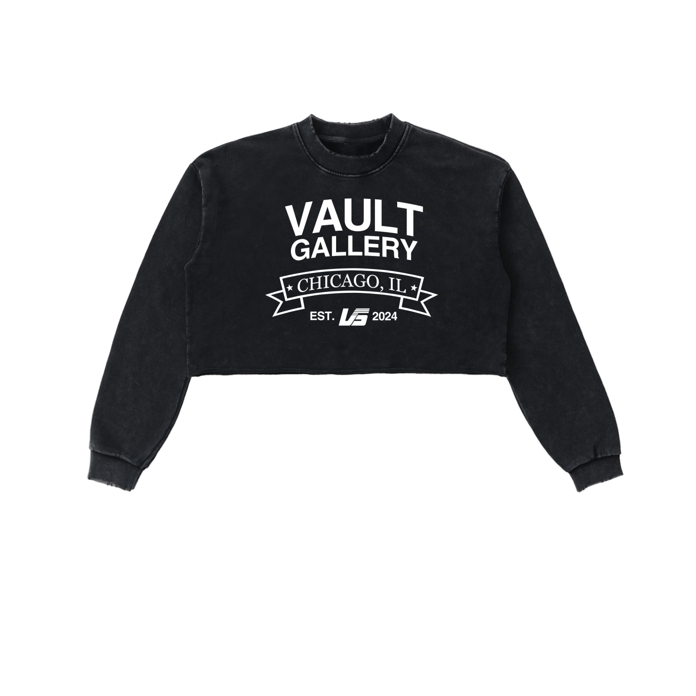 Vault Gallery Washed Cropped Sweatshirt