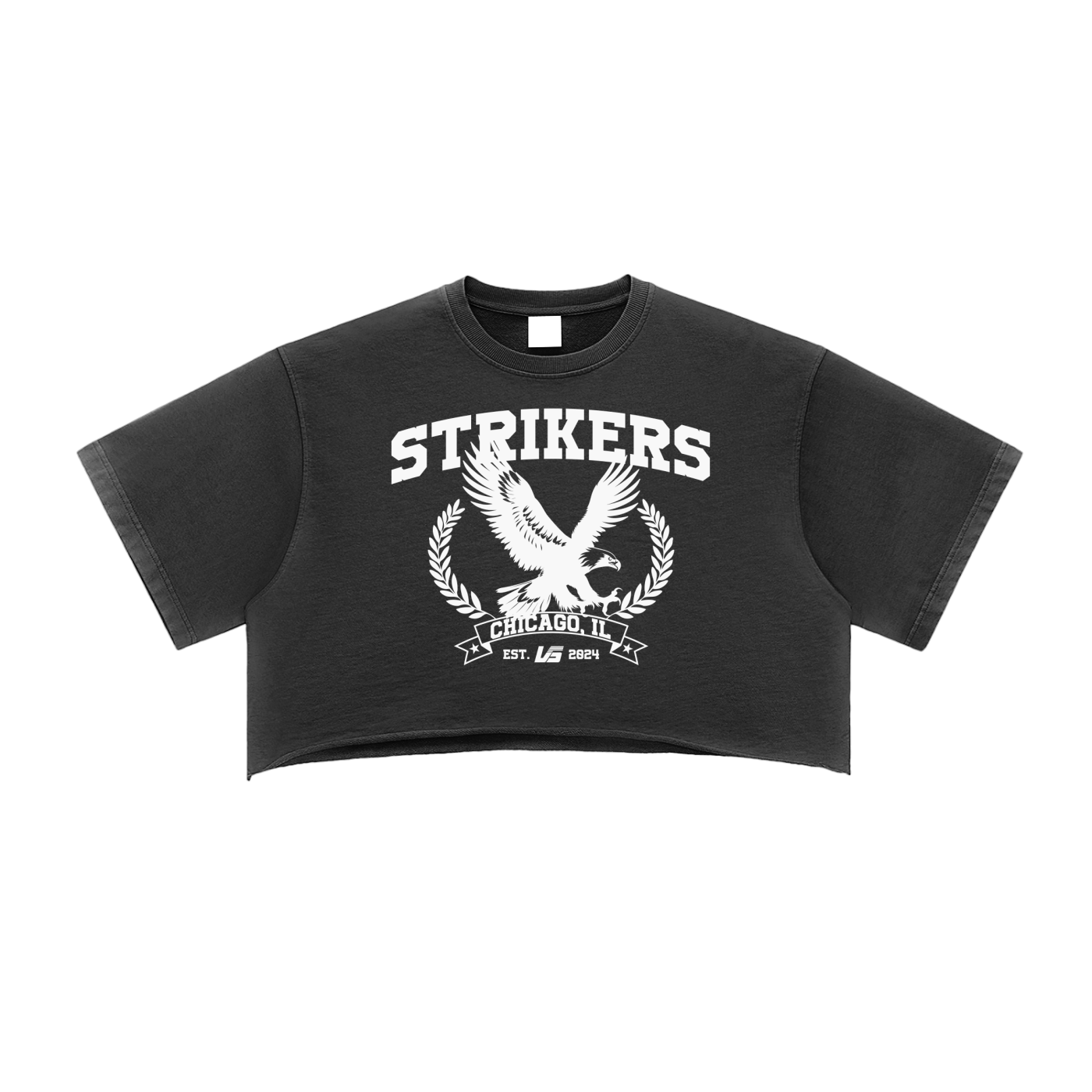 Strikers Crop Top - Washed Black