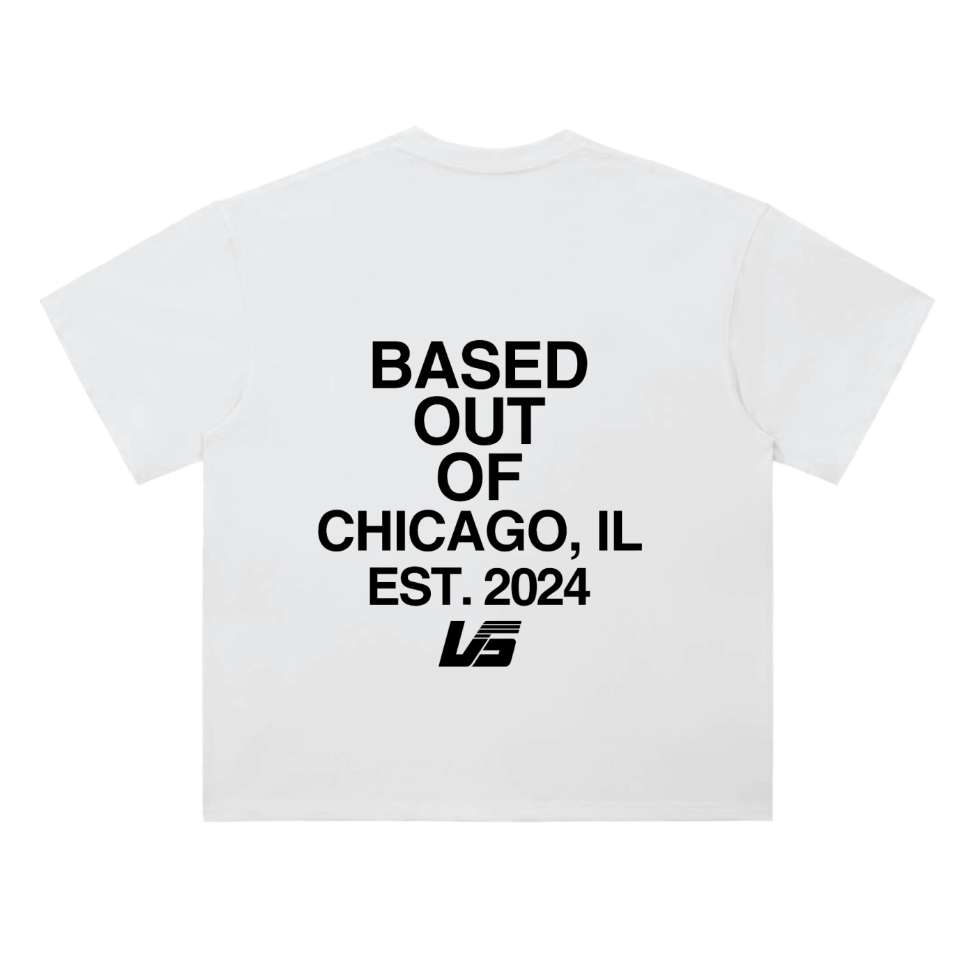 Based Out Of Chicago Tee White