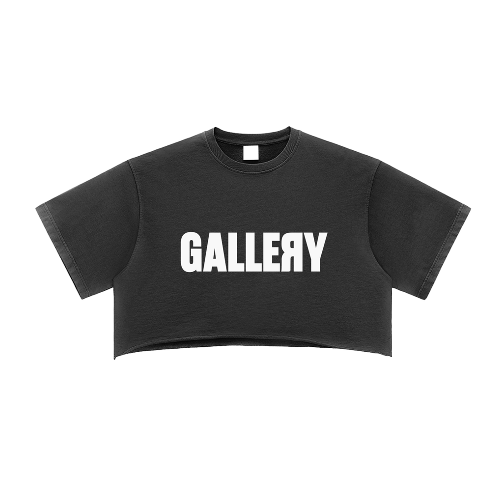 Snow Washed Raw Edge Crop Top