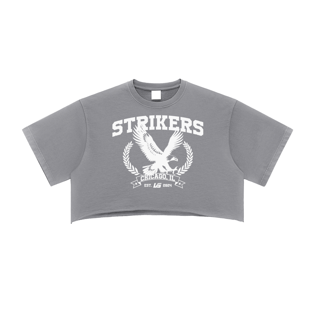 Strikers Crop Top - Washed Grey